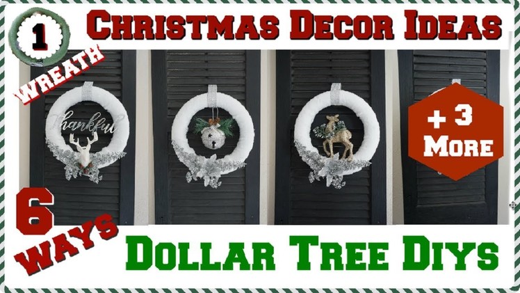 DOLLAR TREE DIY WINTER WONDERLAND CHRISTMAS DECOR IDEAS | 6 DIY WREATH IDEAS | Momma From Scratch