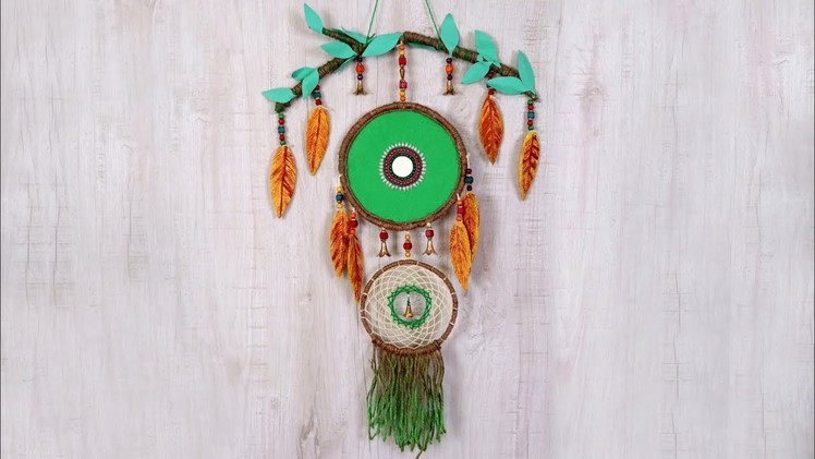 Dream Catcher Wall Hanging Decorative Showpiece | How to Make Dream Catcher at Home | DIY Pattern