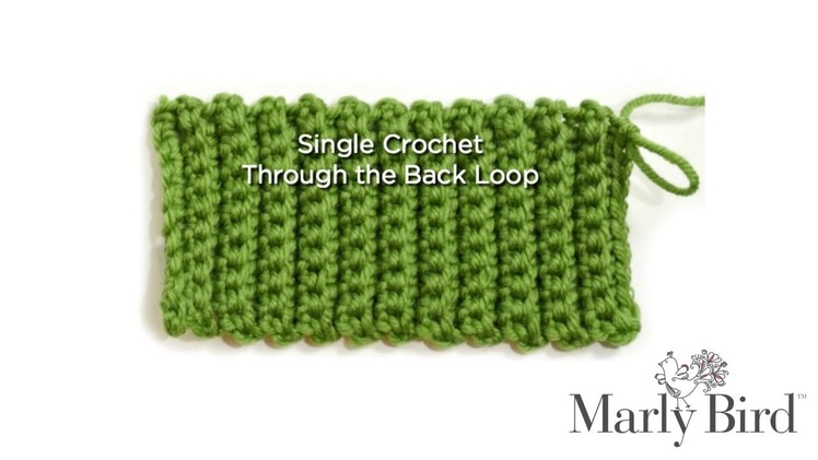 Easy Beginner Basic -- How to Single Crochet BLO Ribbing Stitch [Right Handed]