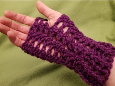 Easy Lacy Fingerless Gloves Crochet Tutorial!