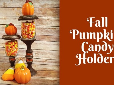 Fall Crafts: Dollar Tree Fall Pumpkins Candy Holders