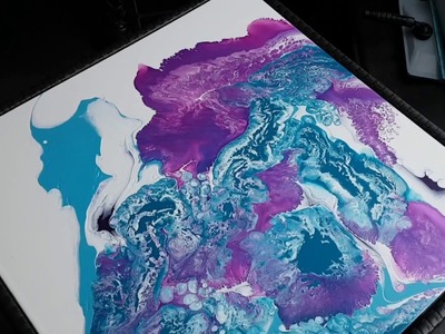 Fluid Painting On My Glass Table