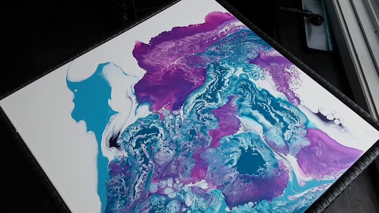 Fluid Painting On My Glass Table