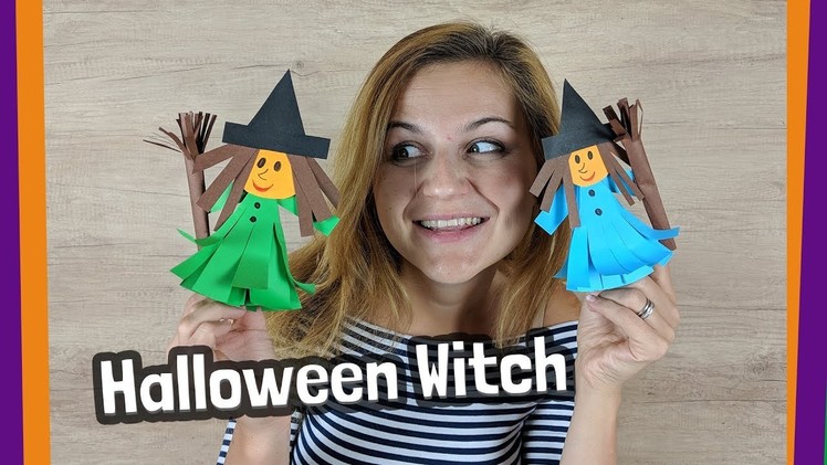 Halloween Craft for kids - Easy to make Paper Witch
