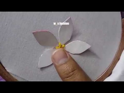 Hand Embroidery New Trick Amazing. Flower Trick Embroidery Design #1