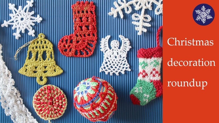 Handmade Christmas decorations roundup. Crocheted and knitted Christmas ornaments