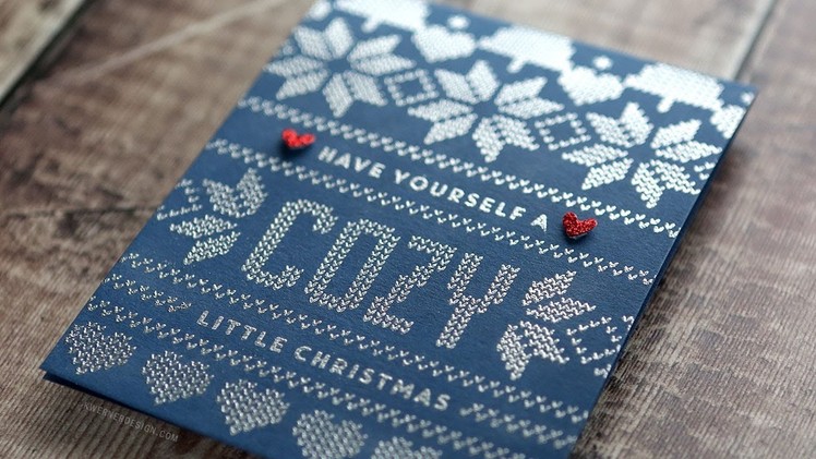 Holiday Card Series 2018 - Day 2 - Heat Embossed Sweater Card