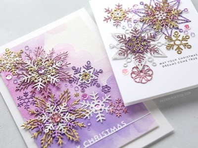 Holiday Card Series 2018 - Day 3 - Glitter Snowflake Cards