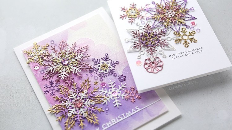 Holiday Card Series 2018 - Day 3 - Glitter Snowflake Cards