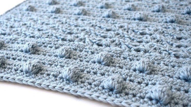 How to crochet a bobble and shell stitch blanket - The Padstow Blanket