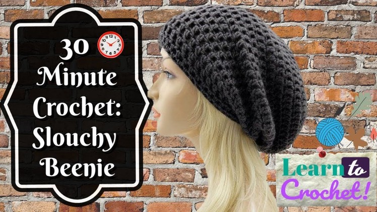 How to Crochet Easy 30 Minute Slouchy Hat for Beginners| ❤LifeWithLisa343????