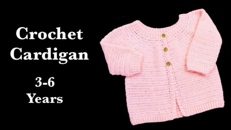 How to crochet easy crochet cardigan sweater for girls or boys by Crochet for baby #150