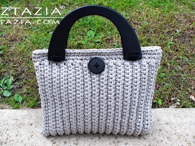 How to Crochet the Lorrie Bag - Easy Elegant Purse Tote Handbag by Naztazia