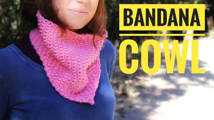 How to Loom Knit a Bandana Cowl (DIY Tutorial)