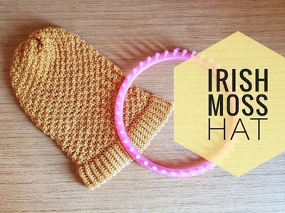 How to Loom Knit an Irish Moss Stitch Slouchy Beanie Hat (DIY Tutorial)