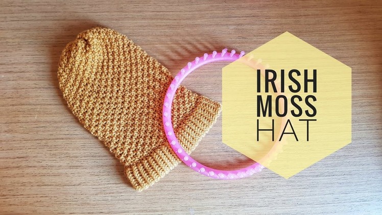 How to Loom Knit an Irish Moss Stitch Slouchy Beanie Hat (DIY Tutorial)