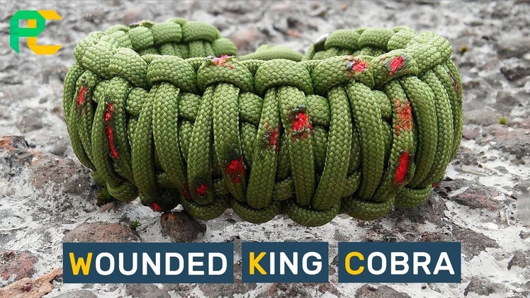 How to make Paracord Bracelet Wounded King Cobra