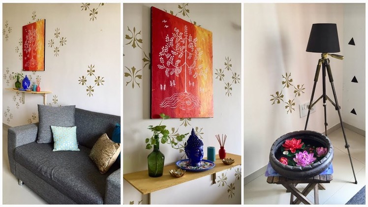 Indian living room makeover in budget || Diwali Decoration 2018