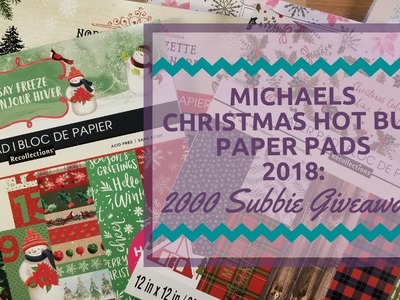 Michaels Christmas Hot Buy Paper Pads 2018 and Giveaway (Closed)