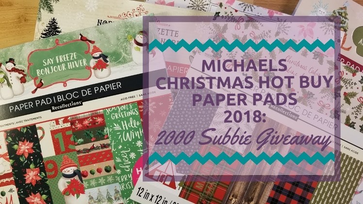 Michaels Christmas Hot Buy Paper Pads 2018 and Giveaway (Closed)