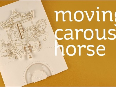 Moving Carousel Horse Card