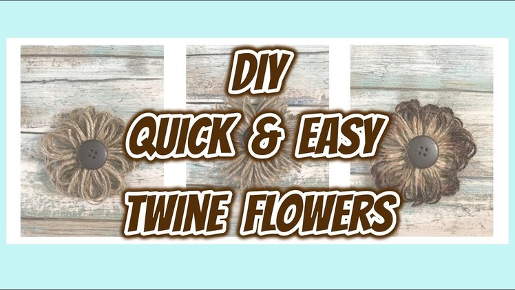 My QUICK & EASY to do Farmhouse TWINE Flowers | DIY Flowers |Dollar Tree DIY