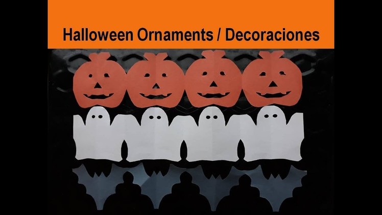 Paper Chain #Decoration for Halloween - Guirnalda adorno Día de los Muertos Manualidades