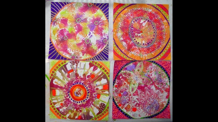 Spin Art With Alcohol Inks and Gel Press by Kathy Adams