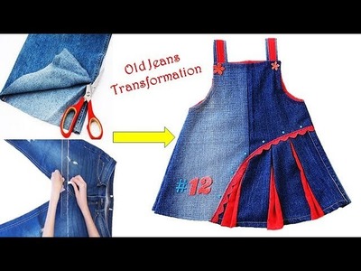 Super Cute Old Jeans Transformation. Recycle Your Old Jeans
