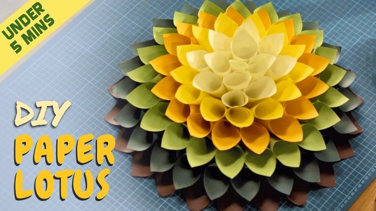 The Art Room - DIY Paper Lotus Under 5 Minute | Easy Paper Crafts | Quick Crafts For Kids