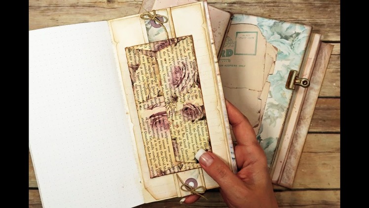 Travelers Notebook Insert & Journal With Me~Wanderlust~Floral Whimsy~#6 by jenofeve designs