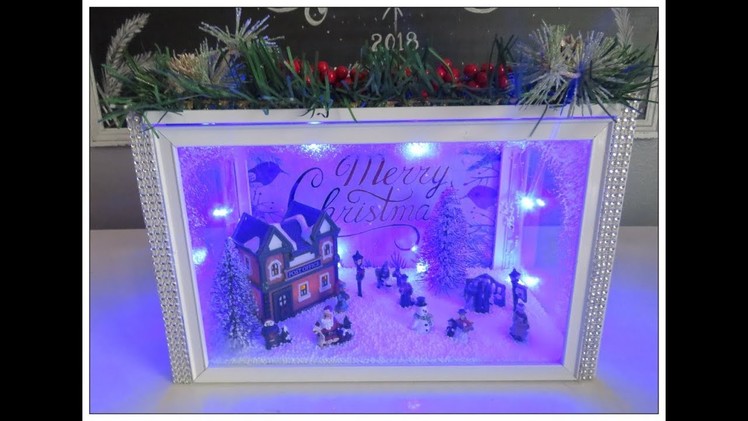 Tricia's Christmas: Dollar Tree Christmas Scene In Display Box
