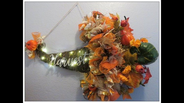 Tricia's Creations: Fall Cornucopia Wall Hanging Arrangement. Using Dollar Tree Witch Hat