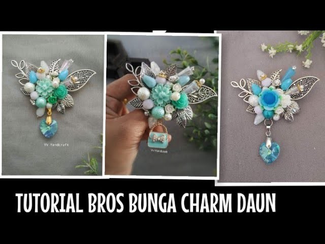 Tutorial BROS BUNGA CLAY CHARM DAUN ( DIY Jewelry making ) beading tutorial