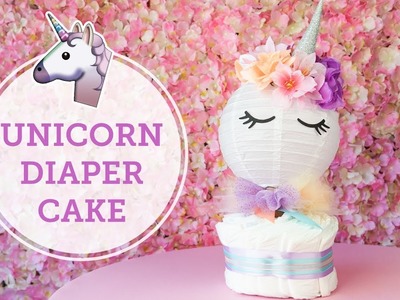 Unicorn Diaper Cake for a Baby Shower ????| BalsaCircle.com