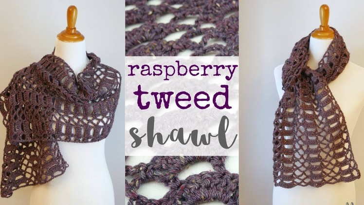 UPDATED!  How To Crochet the Raspberry Tweed Shawl