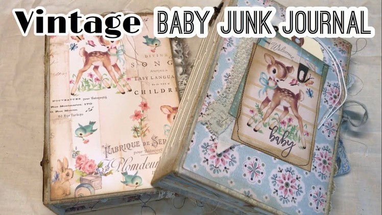 Vintage baby junk journals. Baby Book ideas. Prima Heaven Sent | I'm A Cool Mom