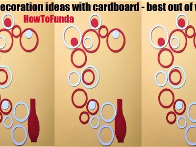 Wall decoration ideas  | circle design | wall decor | home decor | cardboard best out of waste | diy