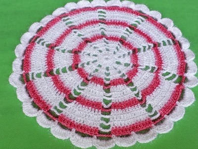 Zari Pink WOW !!! Woolen Rumal Making || Rumal Design || Woolen Crafts || Table Mat | Thalpos