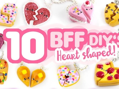 10 BFF DIY’s - Heart shaped BFF charms! - Polymer Clay Compilation!