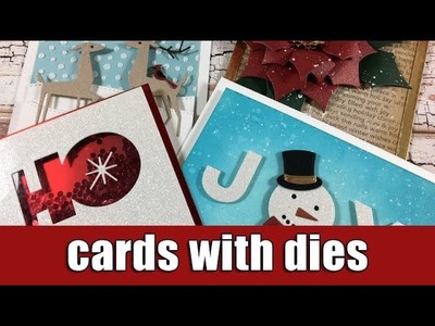 4 holiday cards using die sets | MFT October Release