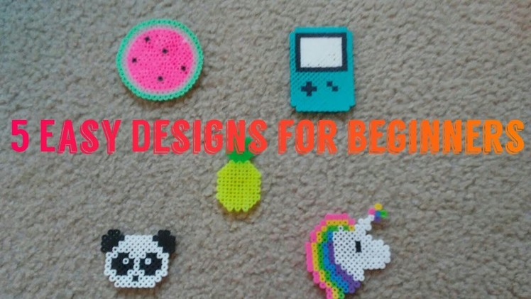 5 Super Easy Designs for Beginners! | Perler Beads