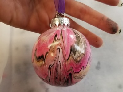 Acrylic Pour Christmas Ornaments 2018