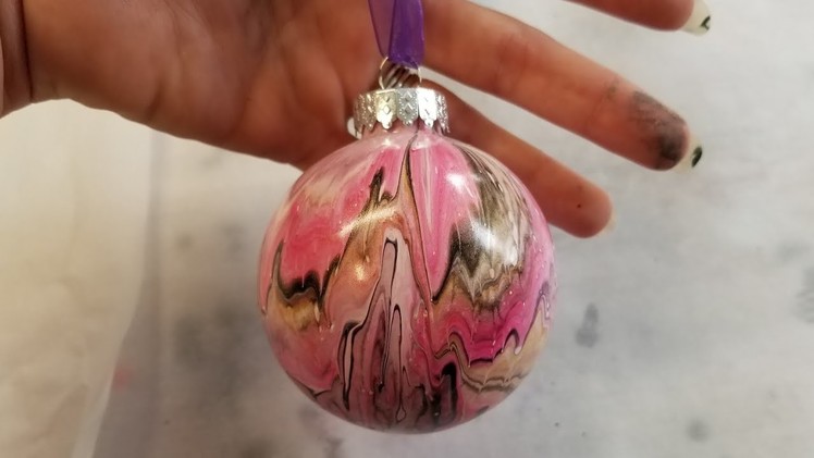 Acrylic Pour Christmas Ornaments 2018