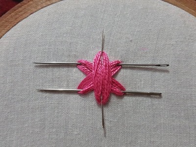 Amazing  niddle Trick Hand Embroidery Flower Design #10