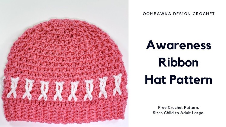 Awareness Ribbon Crochet Hat Pattern