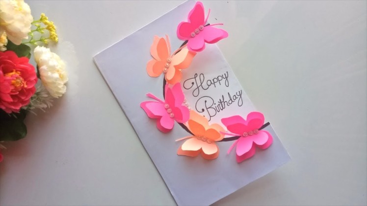 Beautiful Handmade Birthday card idea. DIY Greeting Pop up Cards for Birthday.