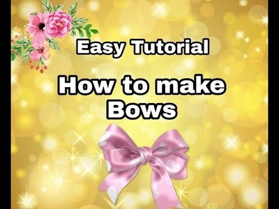 Bow Tutorial  | 3 different types | Ideal for Christmas Wrapping & Crafts.