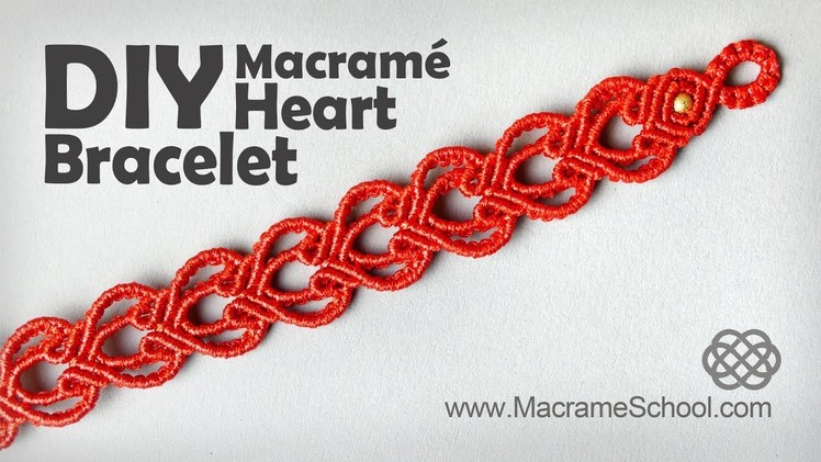Celtic Style Heart Bracelet Tutorial by Macrame School