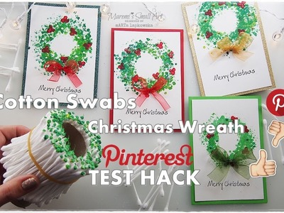Cotton Swabs Christmas Wreath Painting Pinterest ART Hack Test ♡ Maremi's Small Art ♡